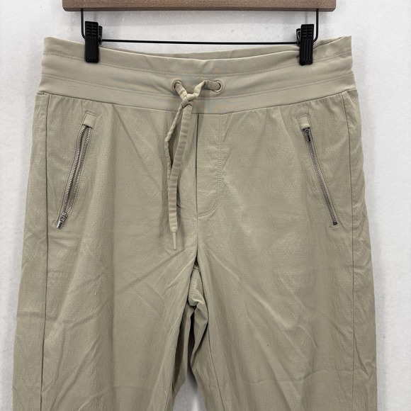 Athleta Trekkie North Jogger Pants Womens 10 Beige Hiking Travel Trail Gym Yoga - Picture 2 of 13